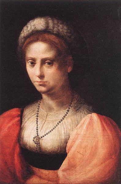 Domenico Puligo Portrait of a Lady Norge oil painting art